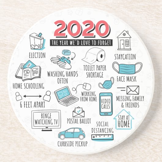 2020年COVID検疫活動記念 コースター (正面)