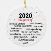 2020年COVID 19の年 セラミックオーナメント (裏面)