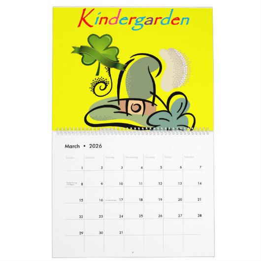 2020幼稚園のカレンダー カレンダー (3月 2026)