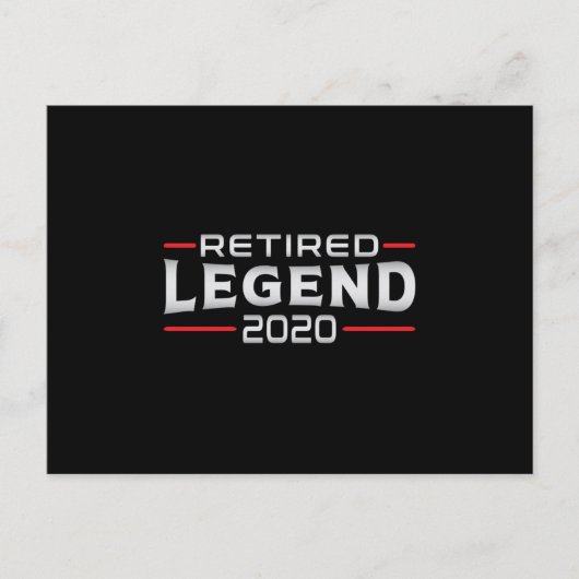 2020引退 面白いおじいちゃん 引退 おもしろギフト ポストカード (正面)