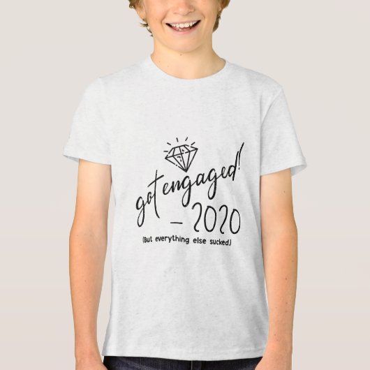 2020得婚約した新郎新婦婚約ギフト トライブレンドＴシャツ (正面)