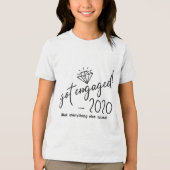 2020得婚約した新郎新婦婚約ギフト トライブレンドＴシャツ (正面)