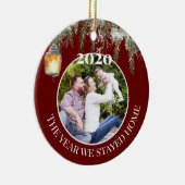 2020我々が家に滞在した年Covid写真 セラミックオーナメント (右)