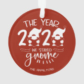 2020我々が滞在した年の格言おもしろいCovid Pun オーナメント (裏面)