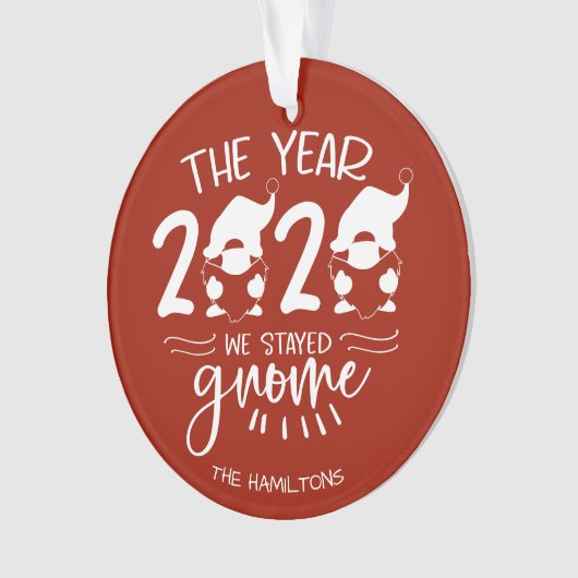 2020我々が滞在した年の格言おもしろいCovid Pun オーナメント (正面)