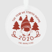 2020我々が滞在した年格言おもしろいCovid オーナメント (裏面)