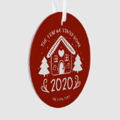 2020我々は家に滞在した年ラブリーコビデ オーナメント (正面)