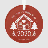2020我々は家に滞在した年ラブリーコビデ オーナメント (裏面)