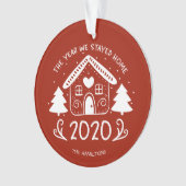 2020我々は家に滞在した年ラブリーコビデ オーナメント (正面)