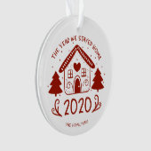 2020我々は家に滞在した年ラブリーコビデ オーナメント (正面)