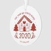 2020我々は家に滞在した年ラブリーコビデ オーナメント (正面)