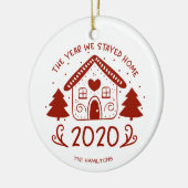 2020我々は家に滞在した年ラブリーコビデ セラミックオーナメント (左)