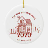 2020我々は家に滞在した年ラブリーコビデ セラミックオーナメント (裏面)