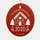 2020我々は家に滞在した年ラブリーコビデ セラミックオーナメント (左)