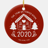 2020我々は家に滞在した年ラブリーコビデ セラミックオーナメント (裏面)