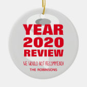 2020我々は検疫ファミリーをおもしろい推奨しない セラミックオーナメント (正面)