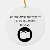 2020我々トイレ生き延びの紙不足 セラミックオーナメント (正面)