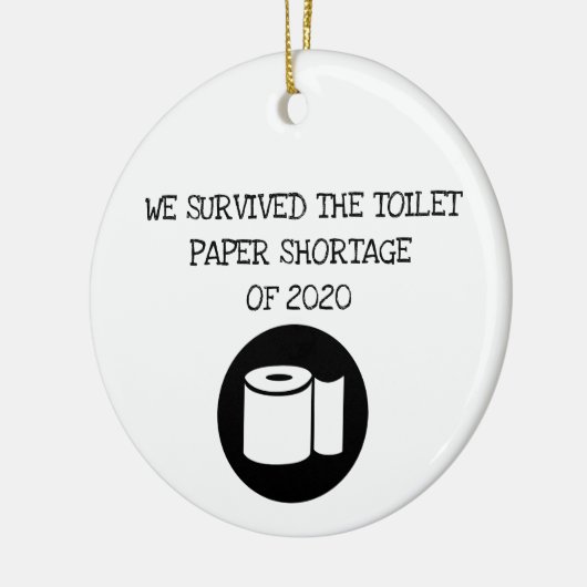 2020我々トイレ生き延びの紙不足 セラミックオーナメント (左)