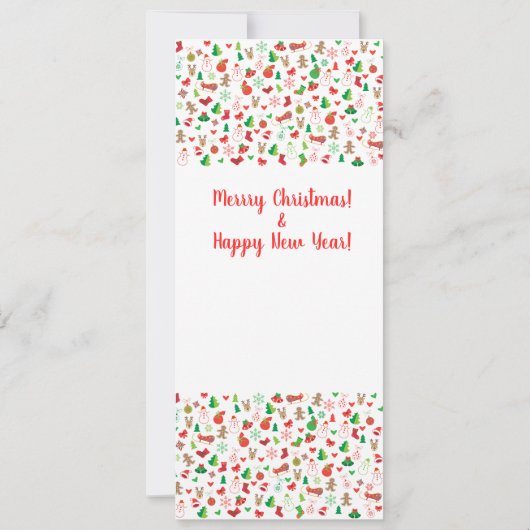 2020明けましておめでとう! クリスマスの冬休み カード (裏面)