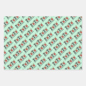 2020検疫クリスマスのトナカイのトリオセット3ギフト ラッピングペーパーシート (正面)