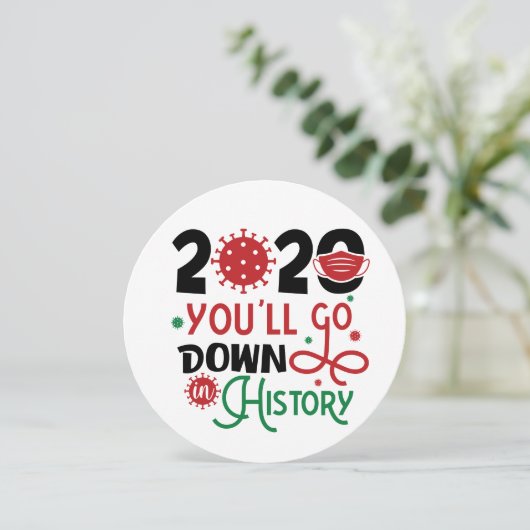 2020歴史の中でダウン |おもしろい写真 シーズンカード (スタンド正面)