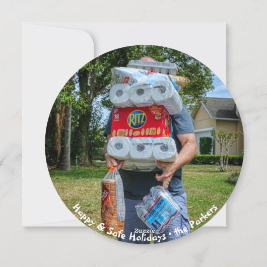 2020歴史の中でダウン |おもしろい写真 シーズンカード (裏面)