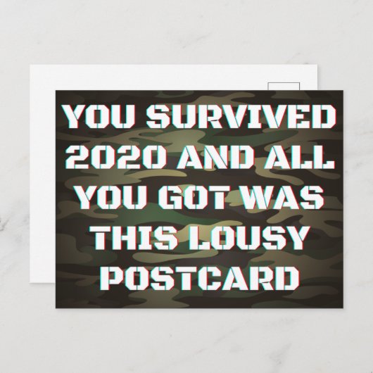 2020生き延び年おもしろい初 ポストカード (正面/裏面)