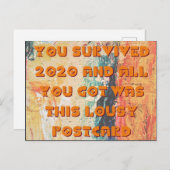 2020生き延び年おもしろい正月 ポストカード (正面/裏面)