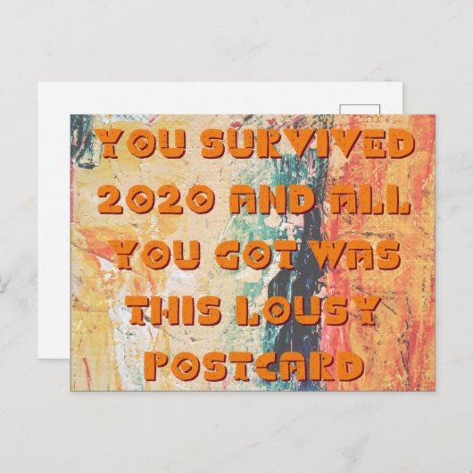 2020生き延び年おもしろい正月 ポストカード (正面/裏面)