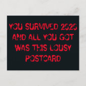 2020生き延び年おもしろい正月 ポストカード (正面)