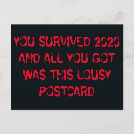 2020生き延び年おもしろい正月 ポストカード (正面)