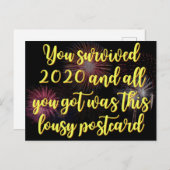 2020生き延び年おもしろい正月 ポストカード (正面/裏面)