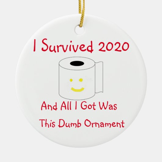 2020生き延び年と同じ得ばか セラミックオーナメント (正面)