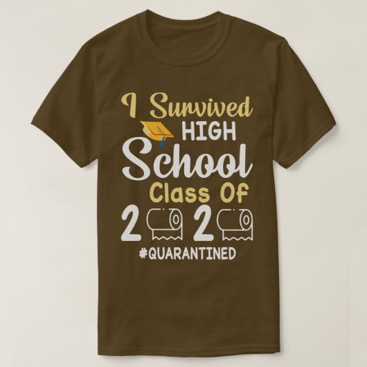 2020生き延び年のトイレ紙の高校クラス Tシャツ (デザイン正面)