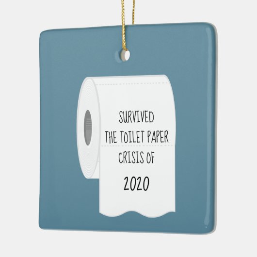 2020生き延び年のトイレ紙危機 セラミックオーナメント (左)