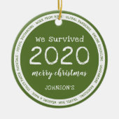 2020生き延び年の名前（緑） セラミックオーナメント (正面)