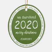 2020生き延び年の名前（緑） セラミックオーナメント (左)