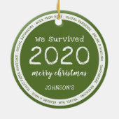 2020生き延び年の名前（緑） セラミックオーナメント (裏面)