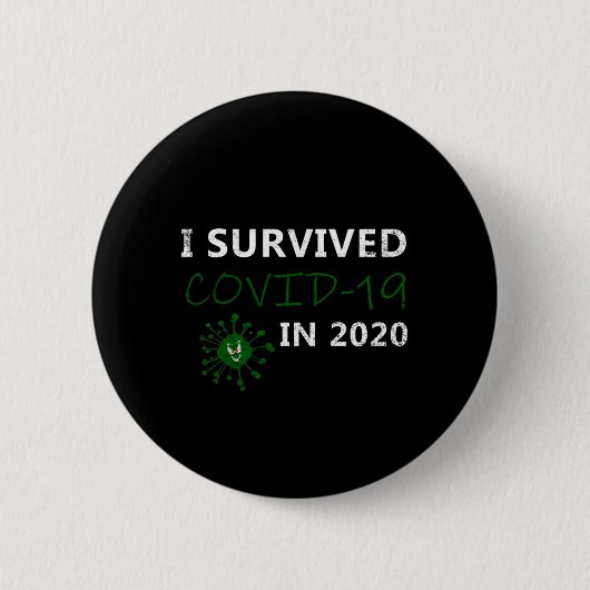 2020生き延び年のCovid-19 缶バッジ (正面)
