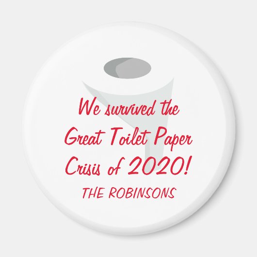 2020生き延び年！検疫おもしろいファミリ名 マグネット (正面)