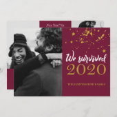 2020生き延び!おもしろいカスタムクリスマス シーズンカード (正面/裏面)