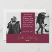 2020生き延び!おもしろいカスタムクリスマス シーズンカード (裏面)