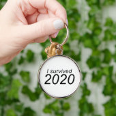 「2020生き延び」(明るい) キーホルダー (手)