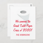 2020生き延び!検おもしろい疫ファミリ名 ポストカード (正面/裏面)