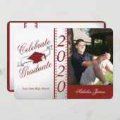 2020祝年赤写真 招待状 (正面/裏面)