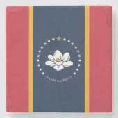 2020神に新しいミシシッピ州の旗を信頼する ストーンコースター (正面)