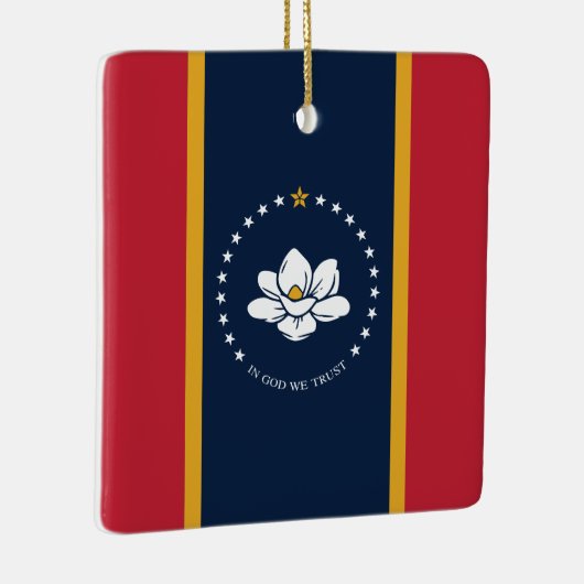 2020神に新しいミシシッピ州の旗を信頼する セラミックオーナメント (右)