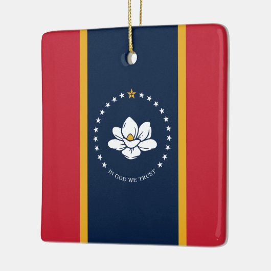 2020神に新しいミシシッピ州の旗を信頼する セラミックオーナメント (左)