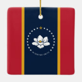 2020神に新しいミシシッピ州の旗を信頼する セラミックオーナメント (裏面)