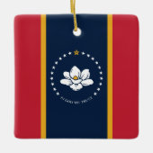 2020神に新しいミシシッピ州の旗を信頼する セラミックオーナメント (正面)